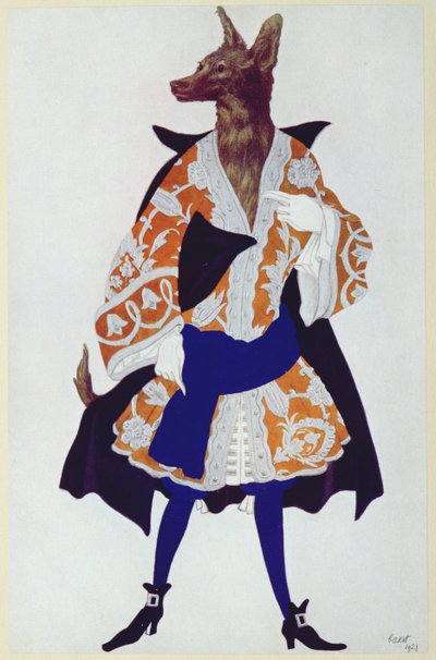 Costume per Il Lupo, da La Bella Addormentata da Leon Bakst